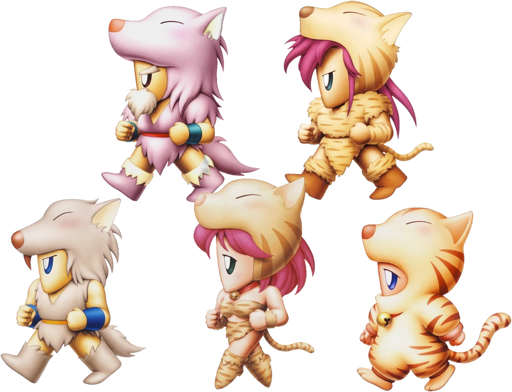 Key art from Final Fantasy V featuring the five party members as Berserkers