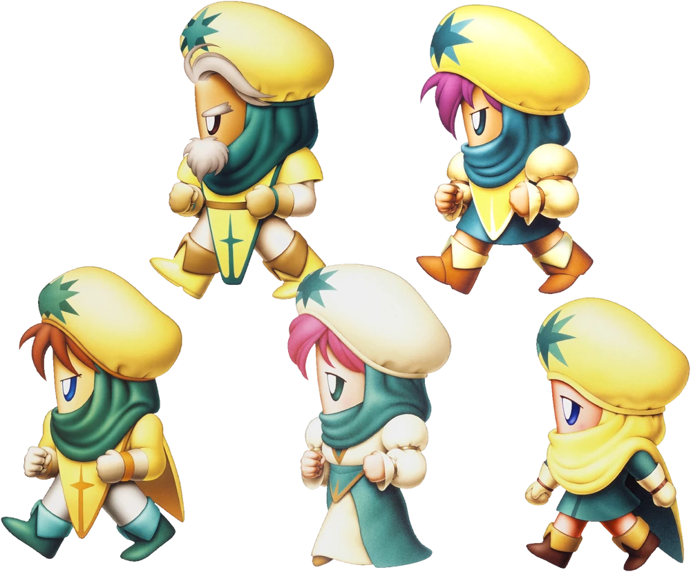 Key art from Final Fantasy V featuring the five party members as Chemists