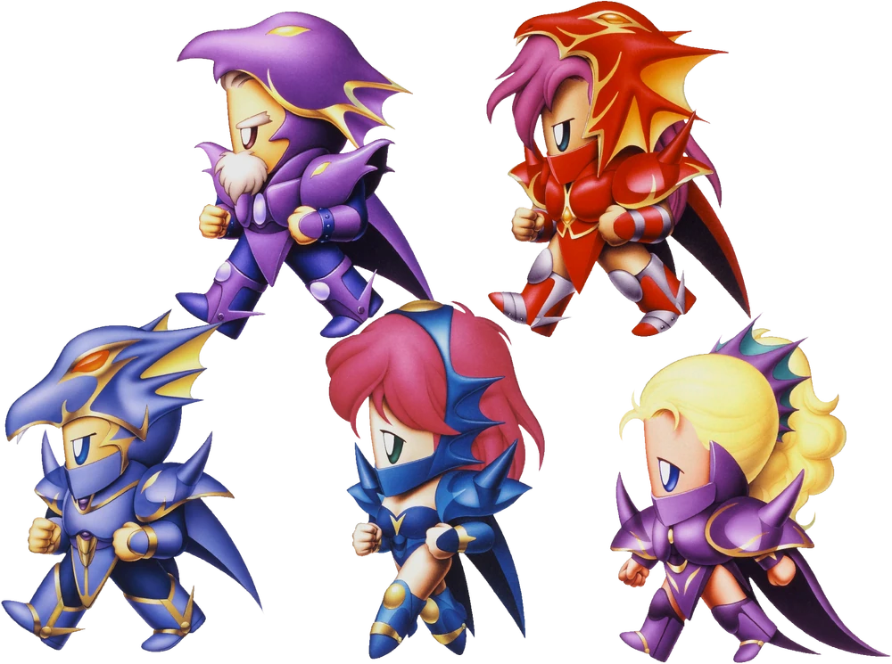 Key art from Final Fantasy V featuring the five party members as Dragoons