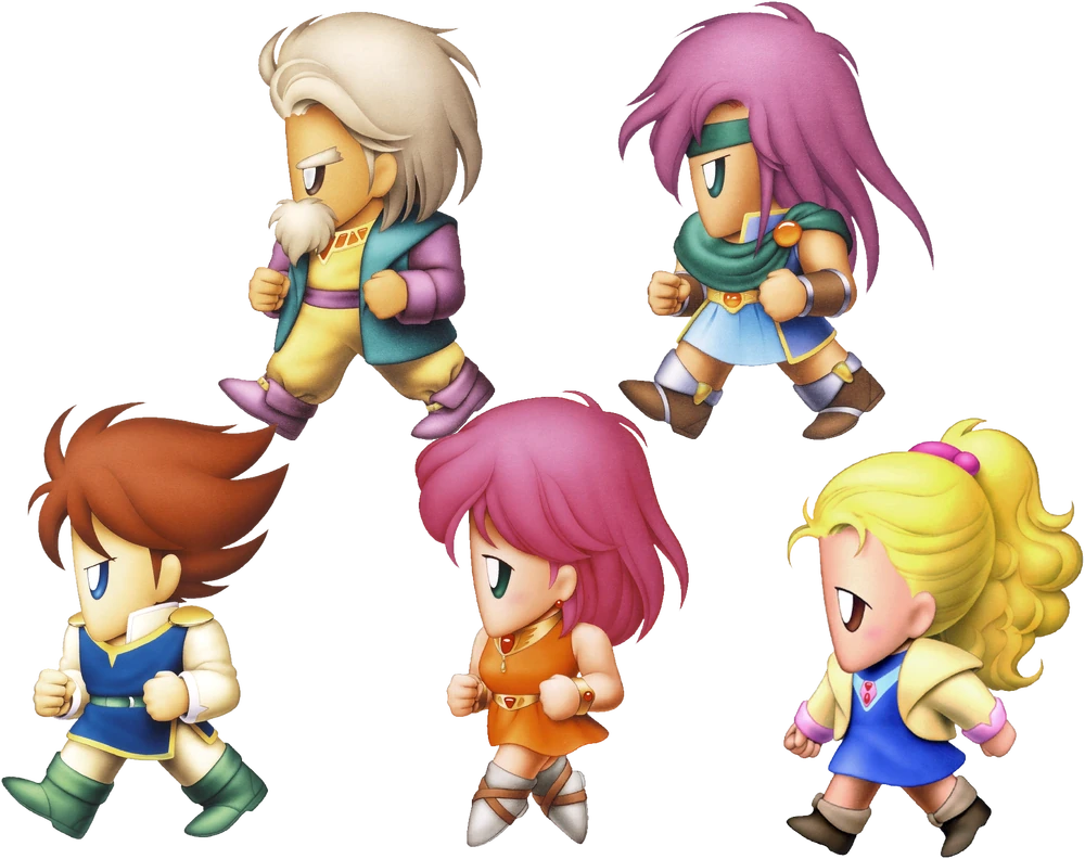 Key art from Final Fantasy V featuring the five party members as Freelancers