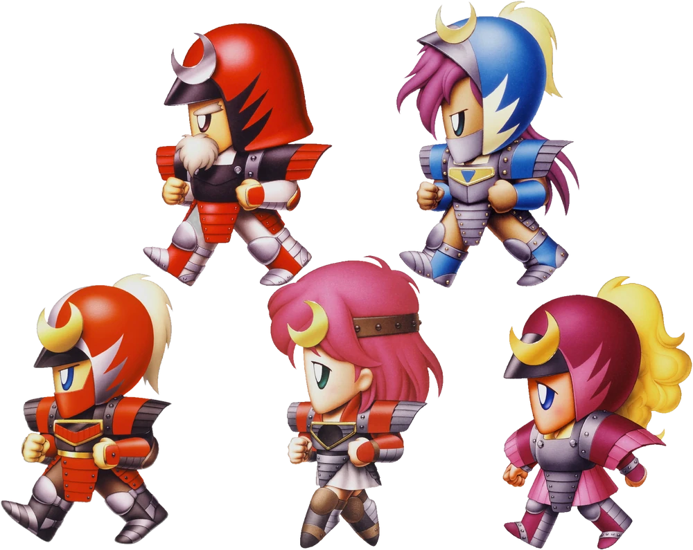 Key art from Final Fantasy V featuring the five party members as Samurai