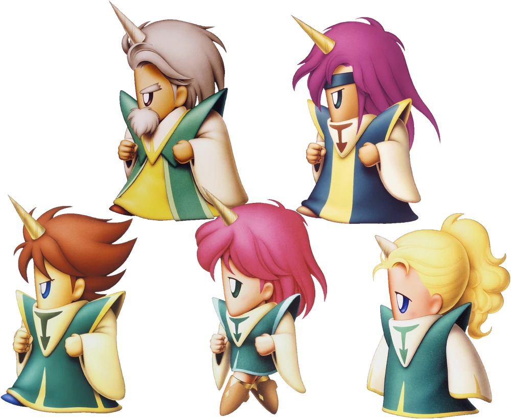 Key art from Final Fantasy V featuring the five party members as Summoners